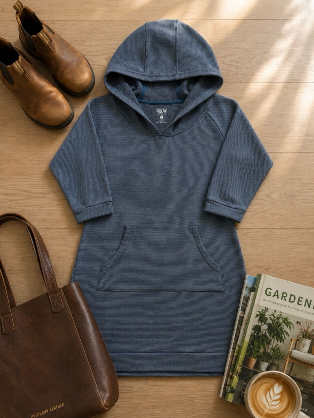 Mountain Hardwear Lampira Fleece Sweater Dress Womens M Hooded Pullover Hiking
